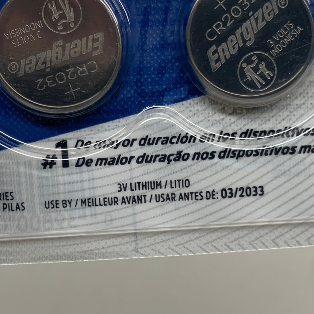 ENERGIZER (3 PACK, 6 Total Batteries) 2032 Lithium Coin Battery for Key FOB