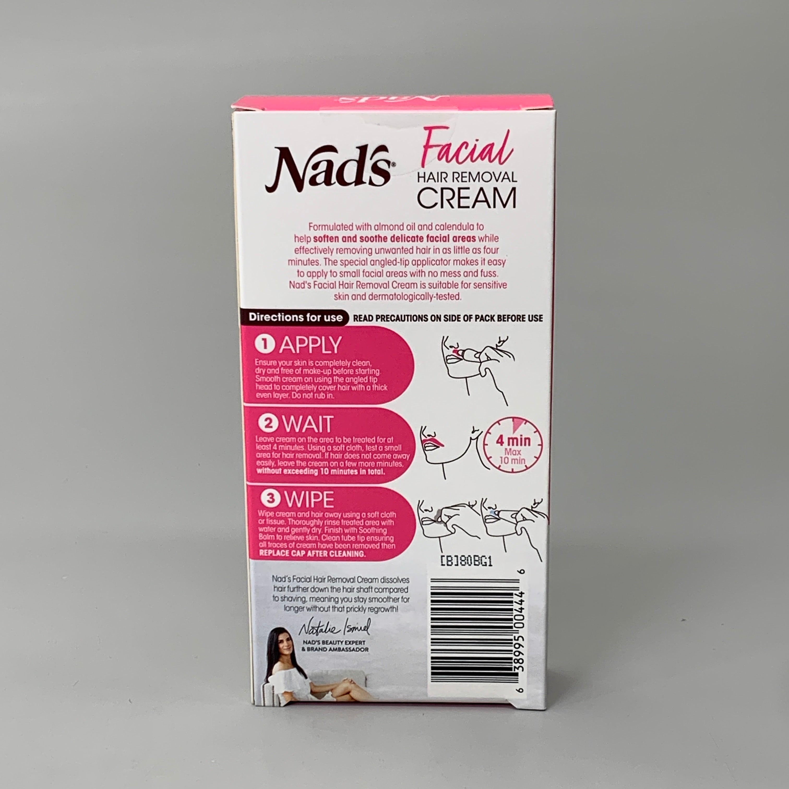 NADS 3 PK Facial Hair Removal Cream Soothing Calendula and Almond Oil 0.99oz 4446EN06