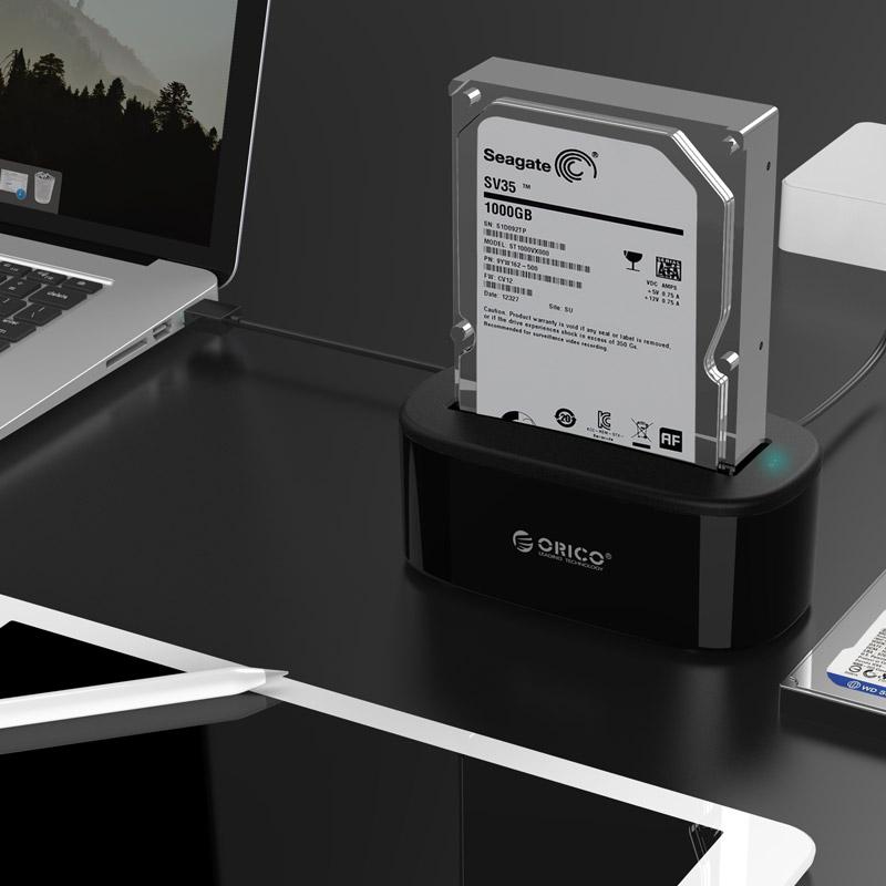 ORICO 6218US3 External HDD Docking Station 5Gbps USB 3.0 to SATA HDD Case Support UASP for 2.5/3.5 inch HDD/SSD 8TB