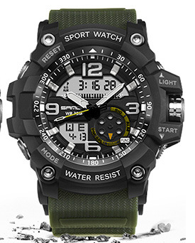 NEW Sport Analog-Digital Watch For Men and Woman  Waterresistant 50M Professional Waterproof Quartz Large Dial Military Wristwatches  With Night Mode