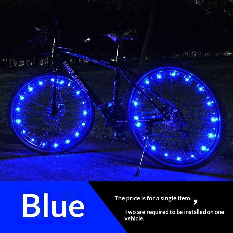 20 LED Bike Cycling Rim Lights Wheel Spoke Light String Strip Lamps Waterproof Bicycle Light Decoration Accessories Waterproof LED Bike Spoke Lights For Adult Bike Beautiful Night Bike Decoration