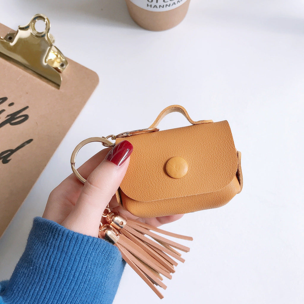 Compatible with Apple, Leather tassel Airpods Pro case