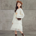 Sweet Performance Dress For Big Girl In Western-style Net Gauze Long Skirt