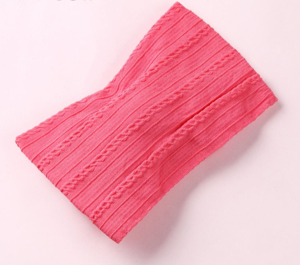 Modern Braid Nylon Bow Knot Solid Wide Nylon Headbands Turban Baby Girls Head Wrap For Girls