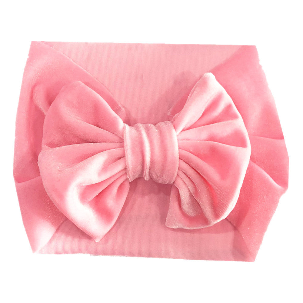 Childrens Multi-color Festive Velvet Headband With Stretchy Hair Accessory