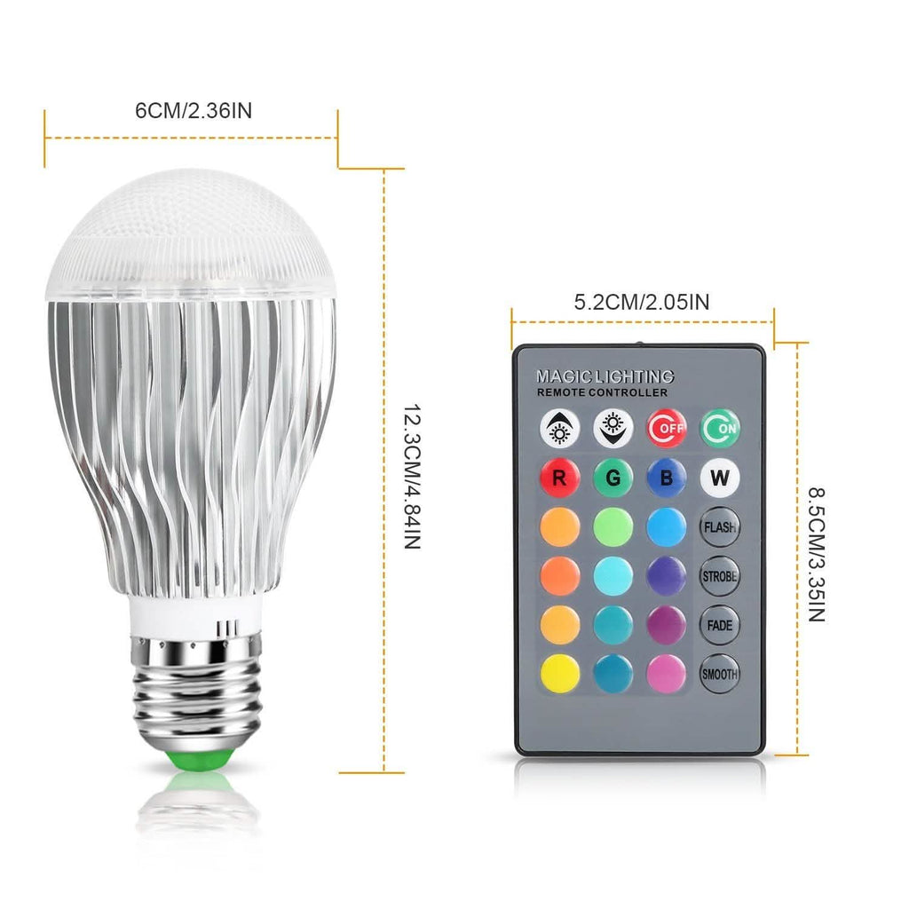 9W LED Light Bulb E27 RGB Lamp