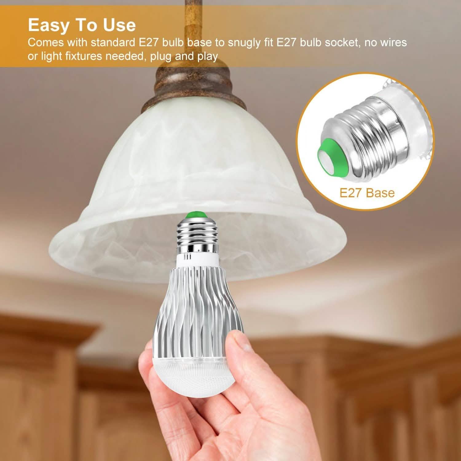 9W LED Light Bulb E27 RGB Lamp