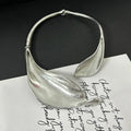 Metal leaf shaped flower bracelet bracelet
