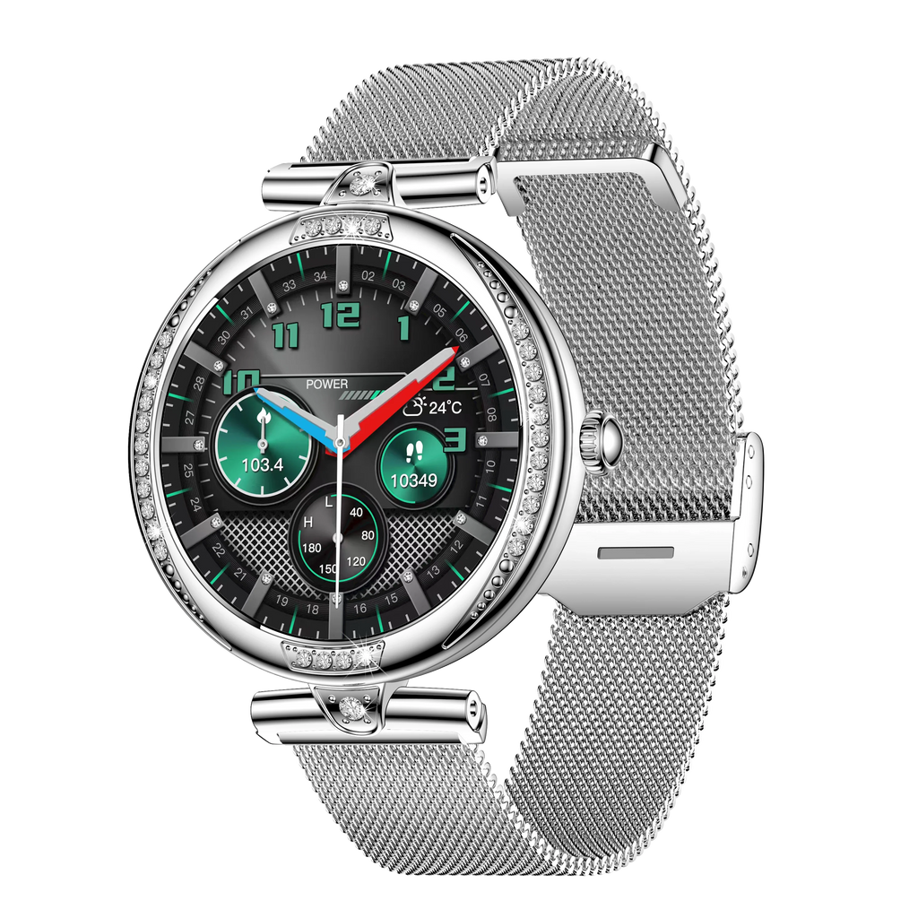 NX17 Pro Smart Watch Fashion Dimanond Ladies Wristwatch Amoled Bluetooth Calling Health Monitoring Women Fitness Smartwatch