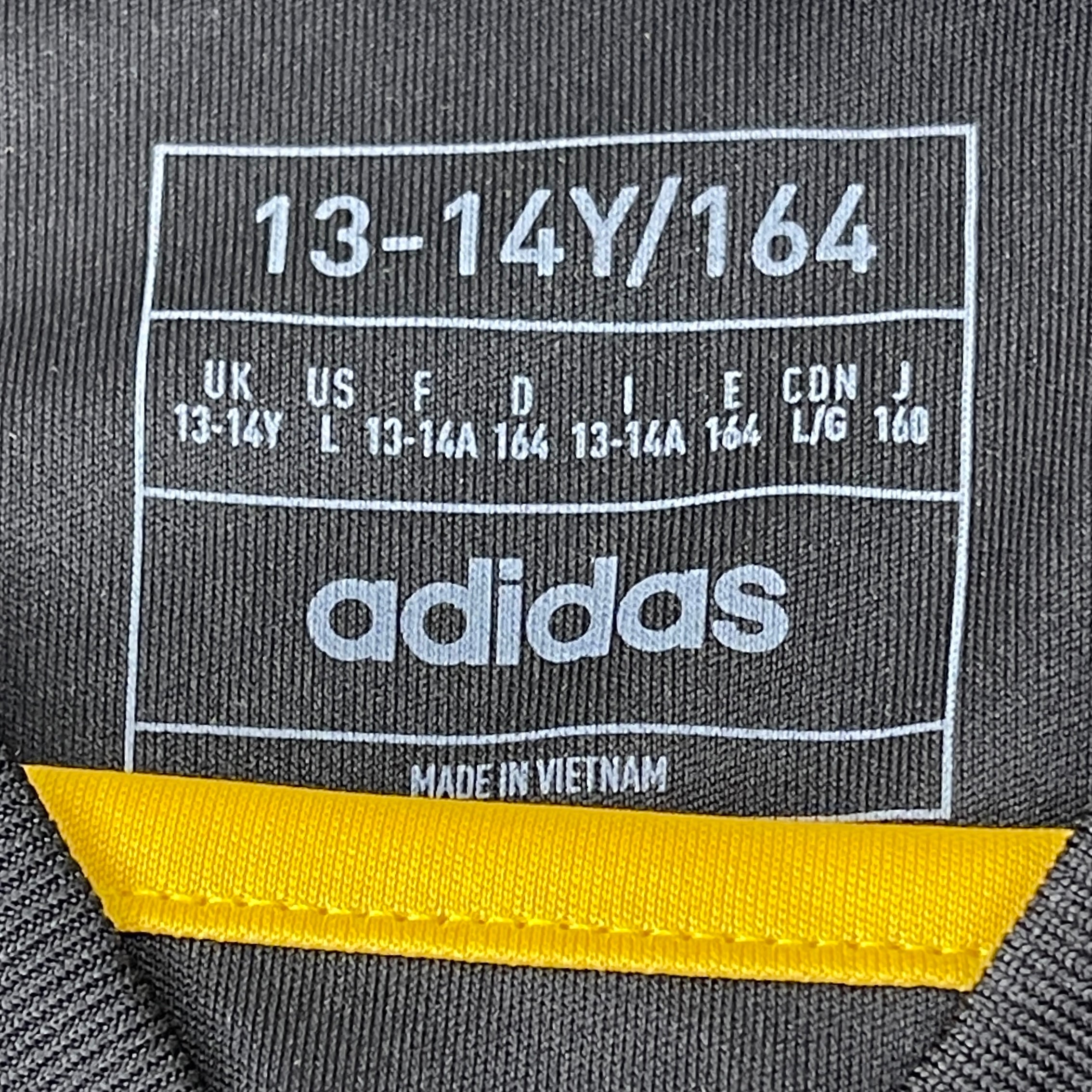 Z@ ADIDAS 2023/2024 Juventus Home Soccer Jersey Sz Youth L (13-14Y/164) Black/White/Yellow (New)