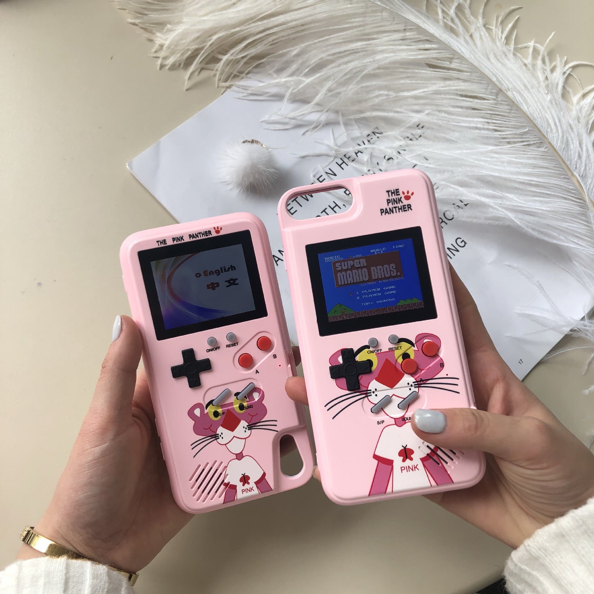 Color Screen Game Console Is Applicable To Huawei iPhone 12pro Apple 13 Phone Case Xsmax Phone Case XR 678p Cover