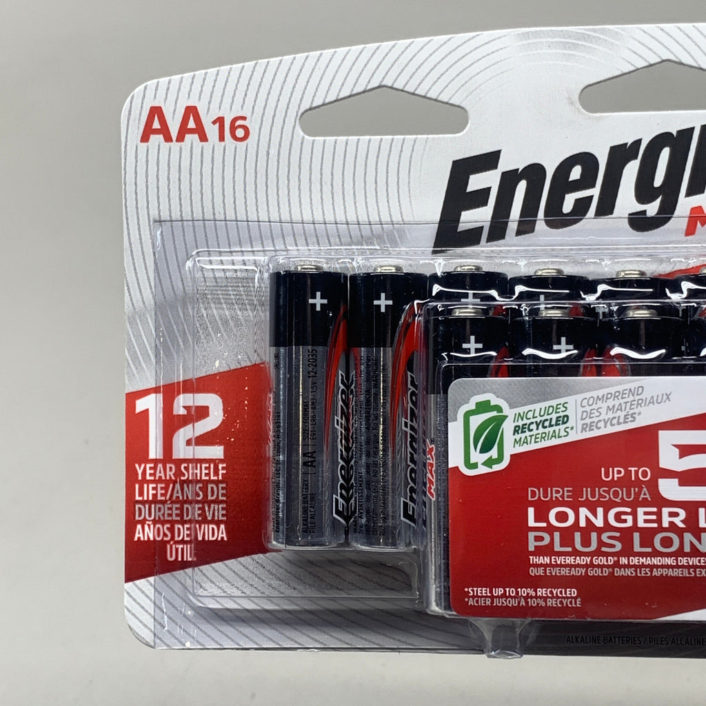 ENERGIZER MAX AA Alkaline Battery (16 Total Batteries) E91LP-16