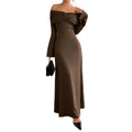 One-Shoulder Fitted Long Dress for Women