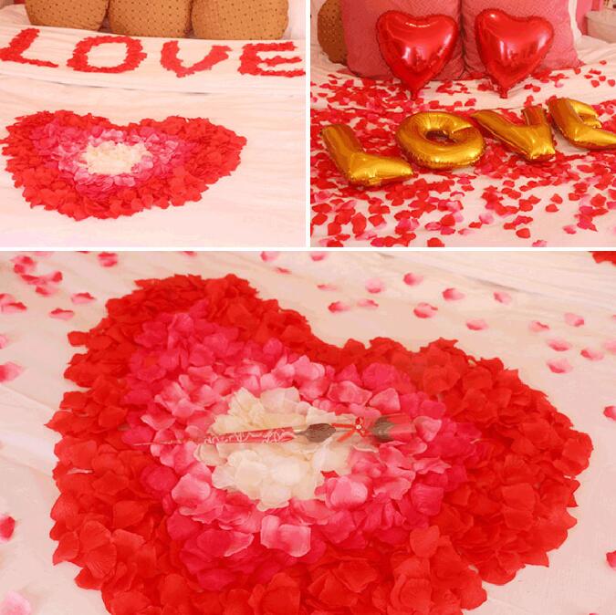 Wedding Party Accessories Artificial Flower Rose Petal Fake Petals Marriage Decoration For Valentine supplies