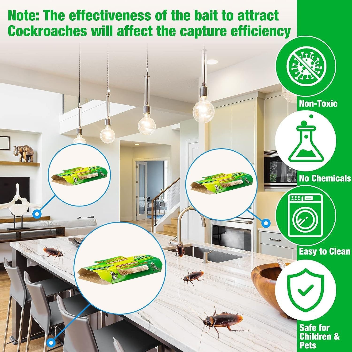 Roach Flea Trap Sticky Killer Flea Catcher Sticky Trap