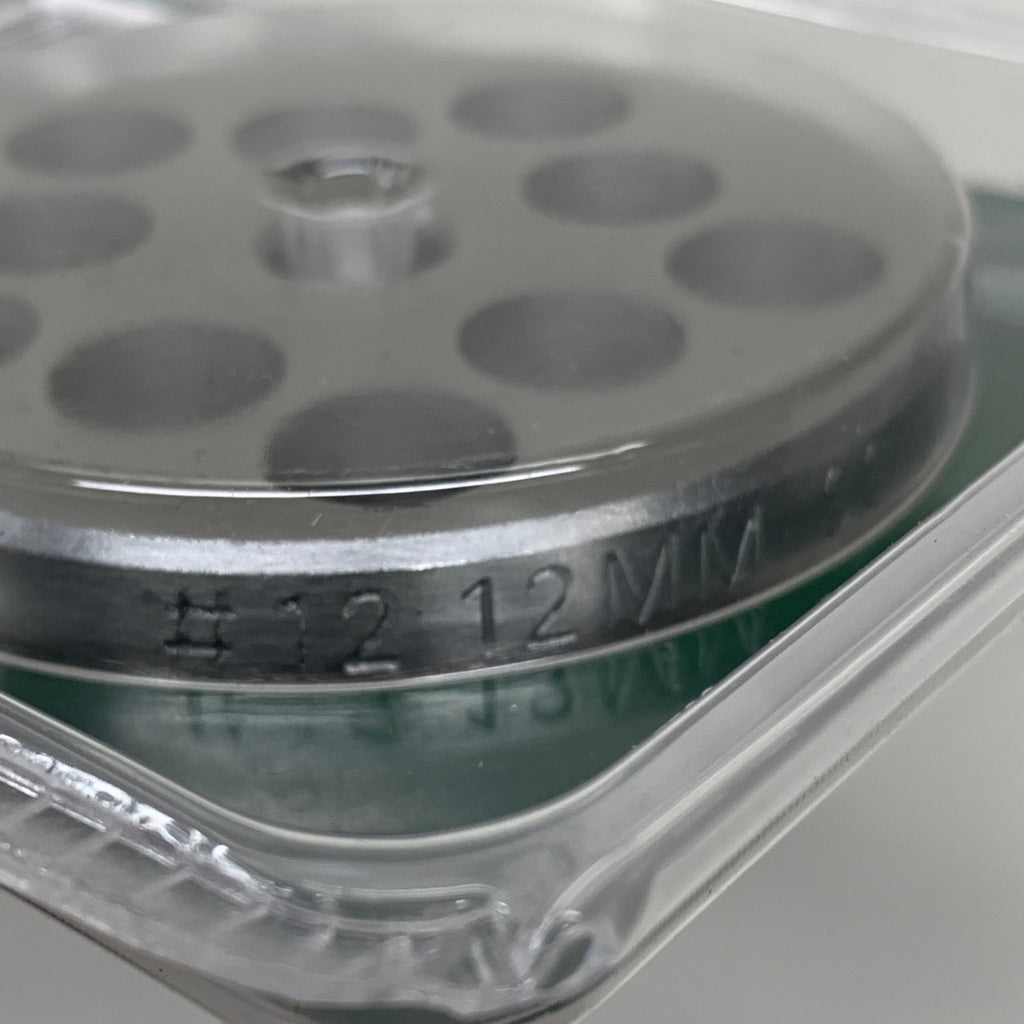 LEM Grinder Plate 12mm #12 (1/2") 2-3/4" Plate Diameter Stainless Steel 476SS