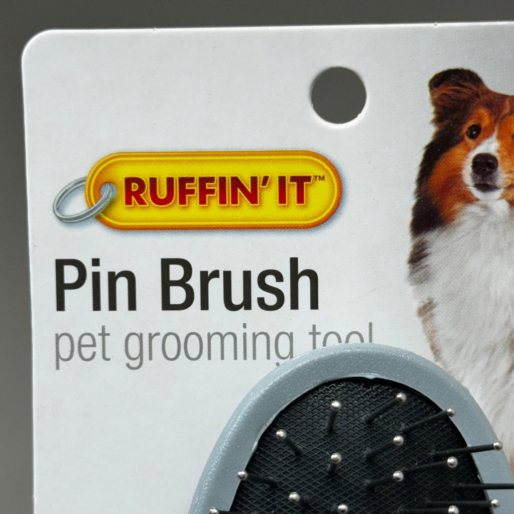 RUFFIN' IT (2 PACK!) Pin Brush Pet Grooming Brush Supergrip Comfort Handle 8 1/2" 19722