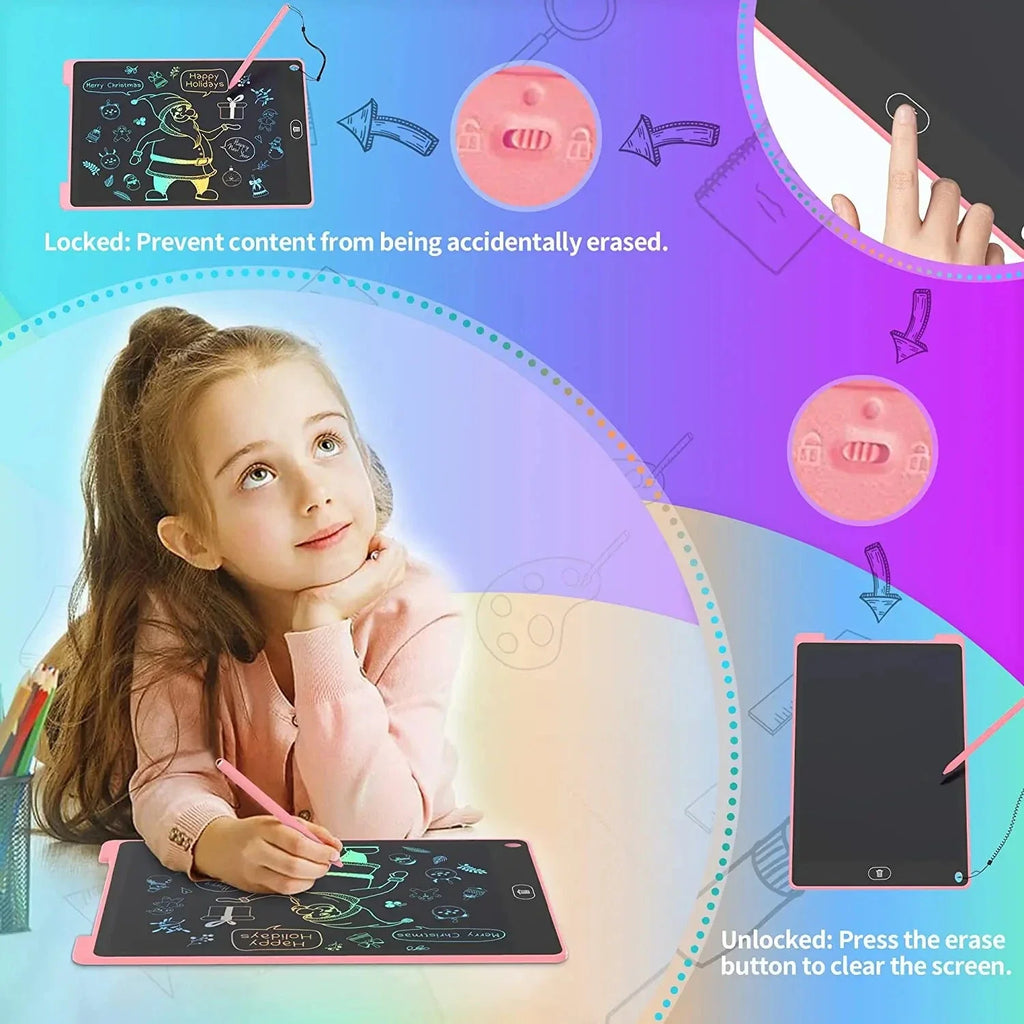 8.5 & 12 Inch LCD Writing Tablet for Kids – Digital Drawing Board & Handwriting Pad Toy with Stylus