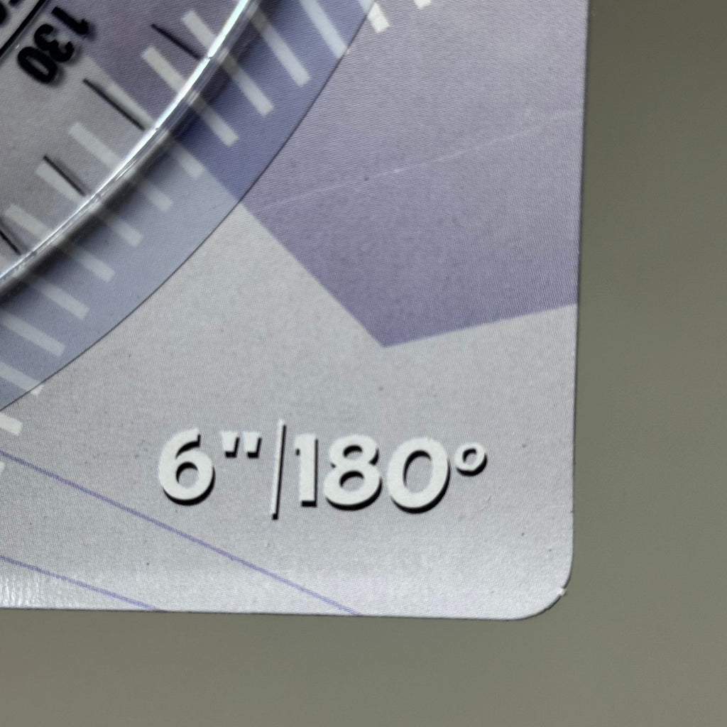 WESTCOTT (12 PACK) Easy to Read Protractor 6" 180 Degree Plastic Clear 11200