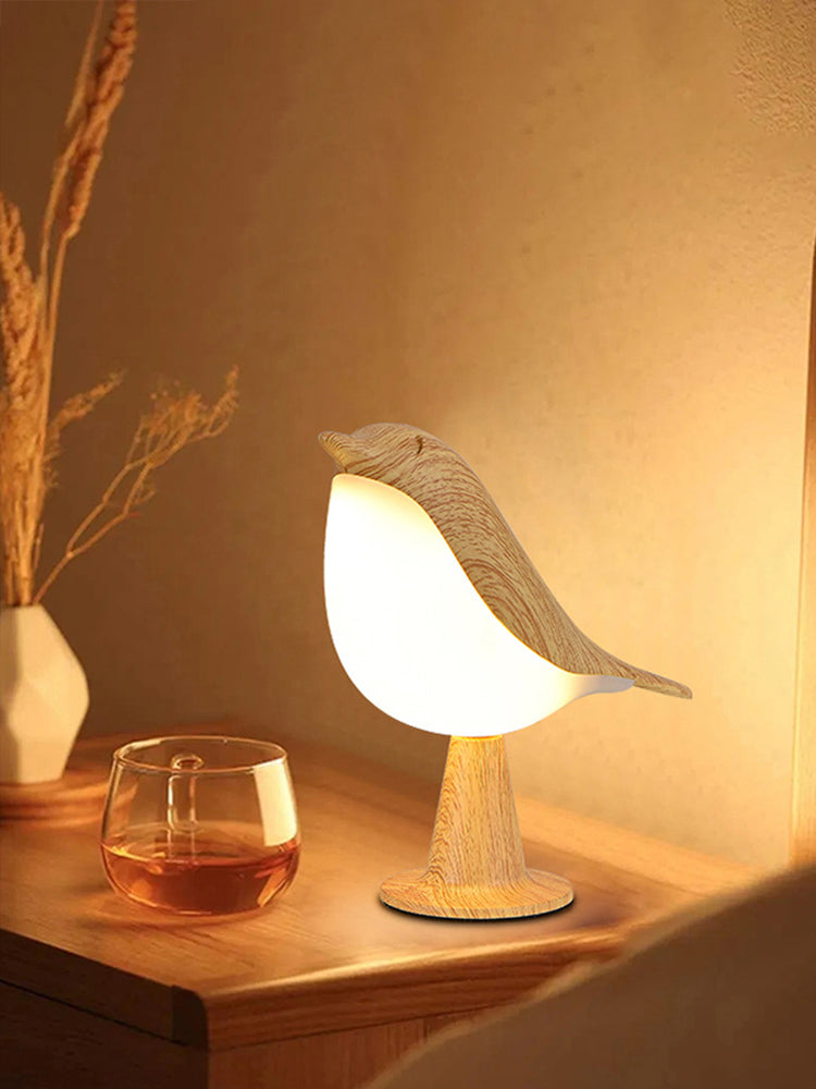 Creative Magpie Aromatherapy Lamp Car mounted Decorative Lamp Bedside Bird Night Lamp Three color Touch Charging Atmosphere Table Lamp