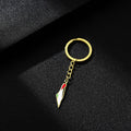 Palestine Map Flag Keychain Accessories Decoration Men's and Women's Ethnic Style Versatile Stainless Steel Accessories