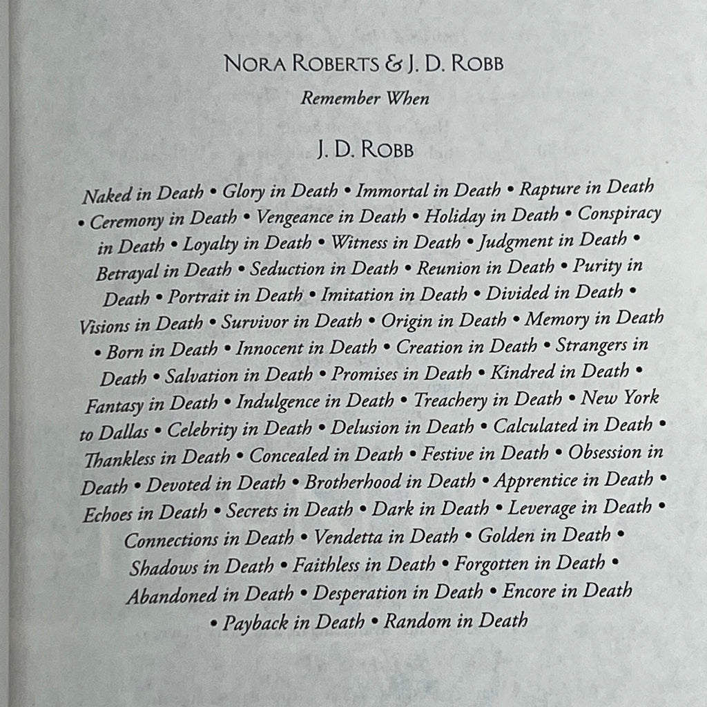 IDENTITY by Nora Roberts - Thrilling Story Bestseller Soft Cover