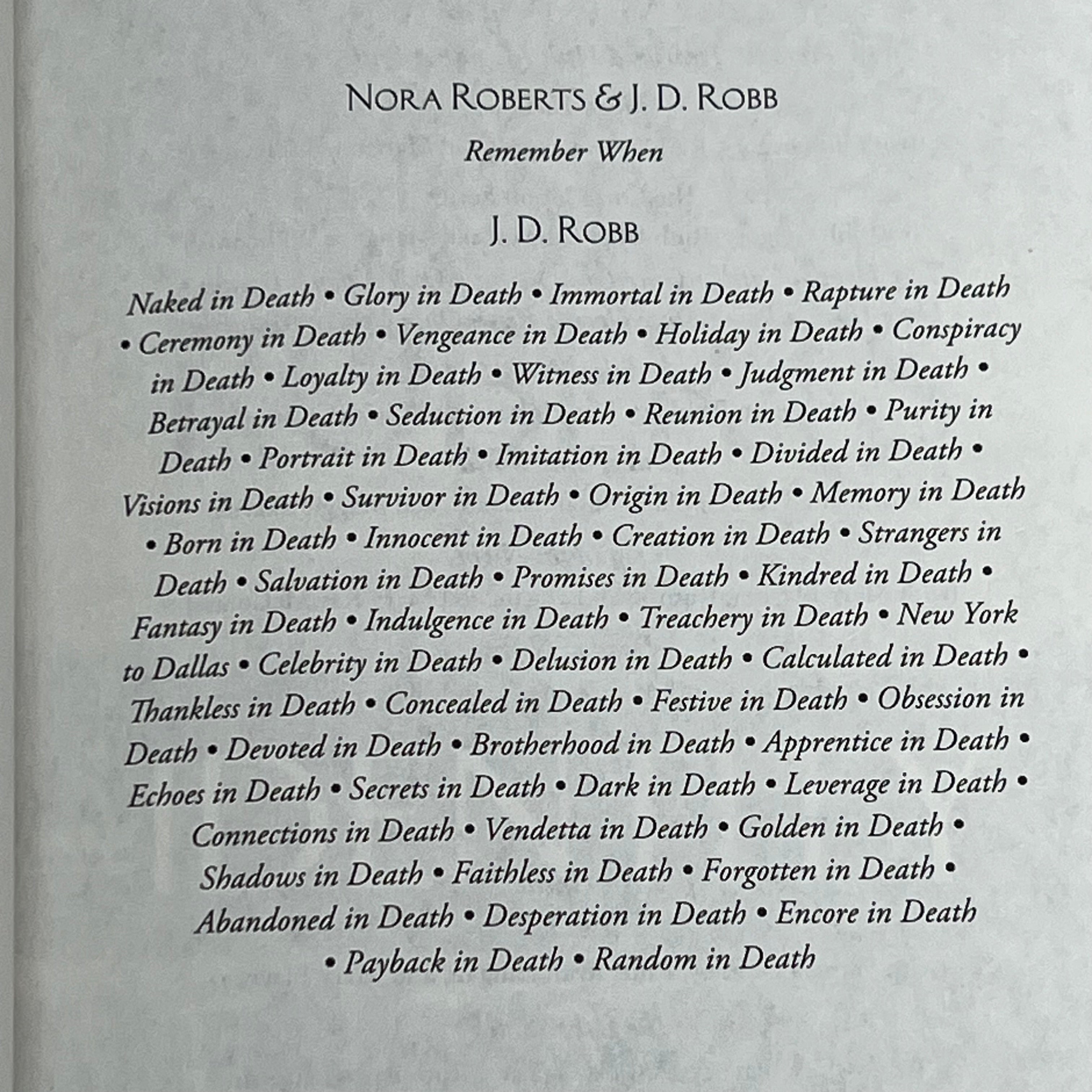 IDENTITY by Nora Roberts - Thrilling Story Bestseller Soft Cover