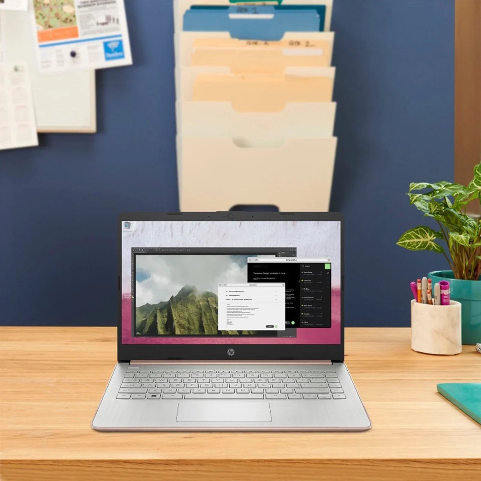 Rose Gold HP 14" Business Laptop, Intel Celeron