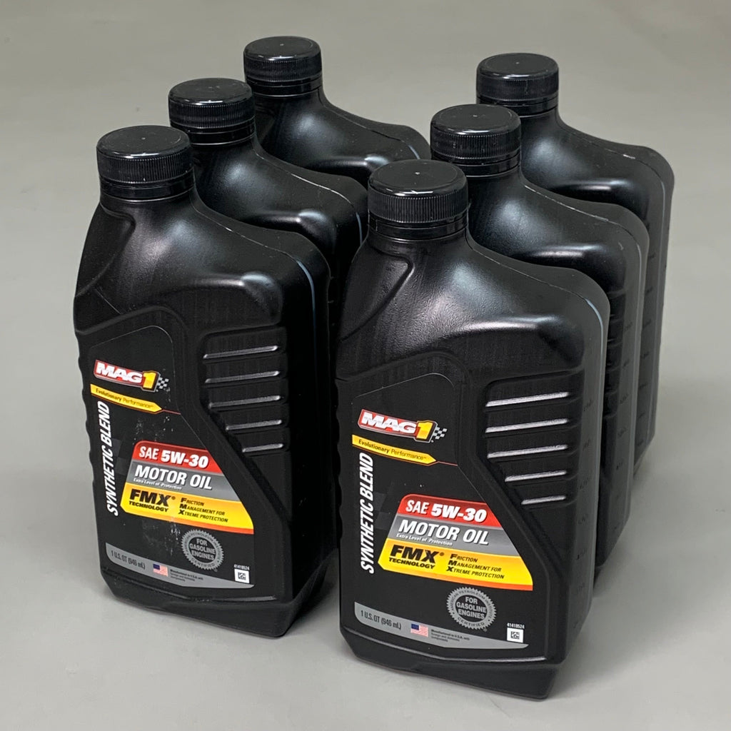 MAG1 (6 PACK!) Conventional FMX Technology SAE 5W-30 Motor Oil 1 QT Per Bottle 61652