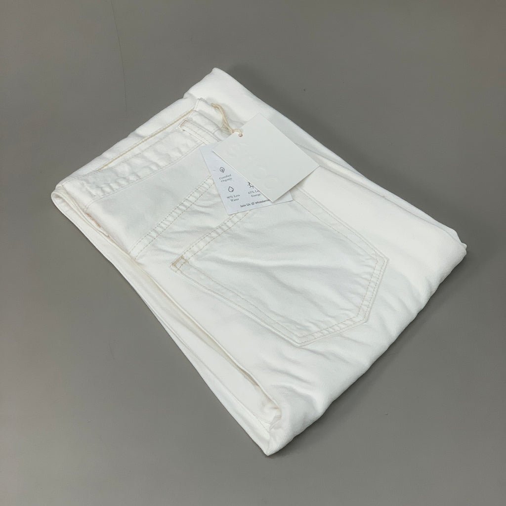ETICA Tyler High Waist Straight Leg Ankle jeans Vintage White Size 28 EW180114A
