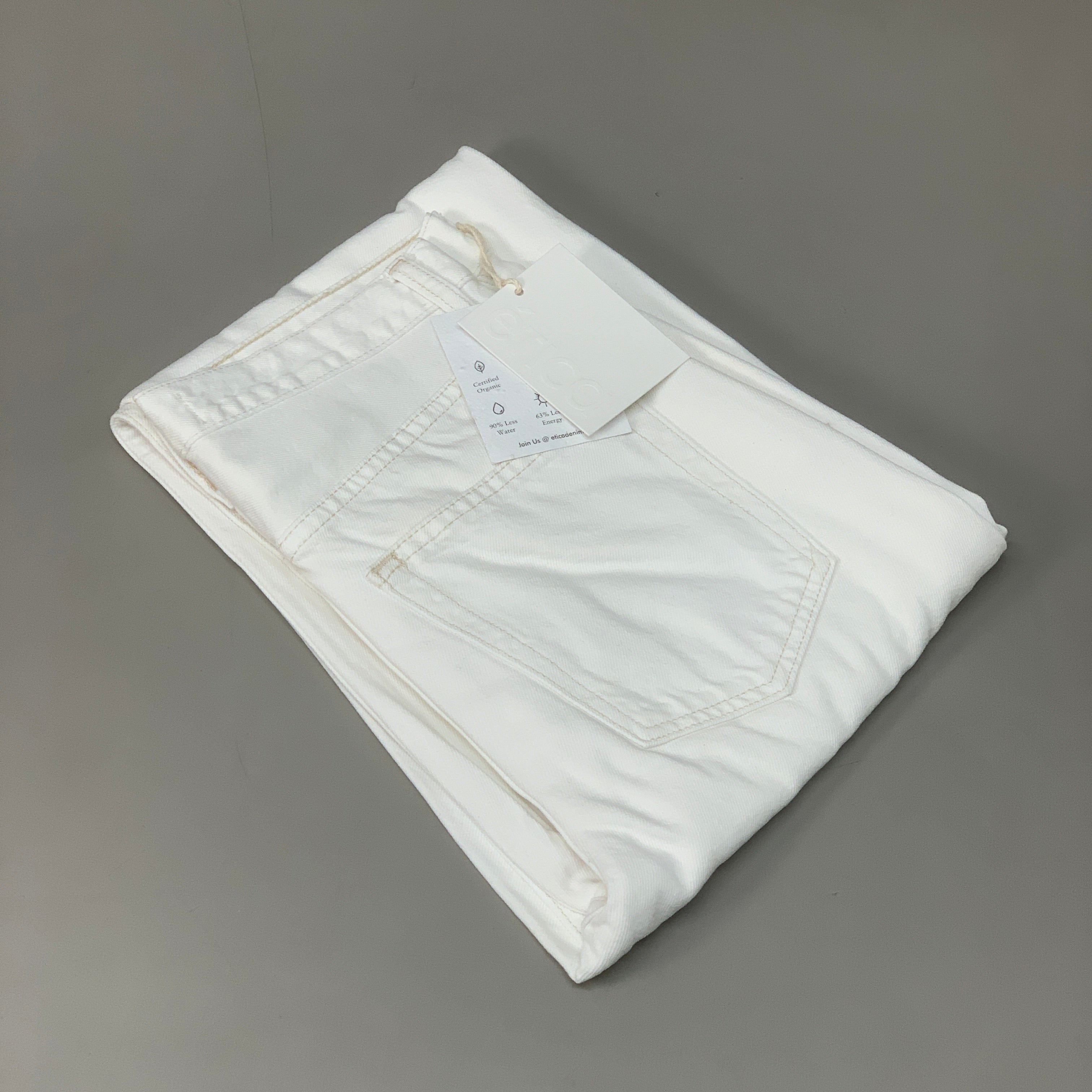 ETICA Tyler High Waist Straight Leg Ankle jeans Vintage White Size 28 EW180114A