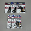 EAGLE CLAW (5 PACK) Round Bend EWG Worm Hook Platinum Blk #1/0 15pc LPS097PG-1/0