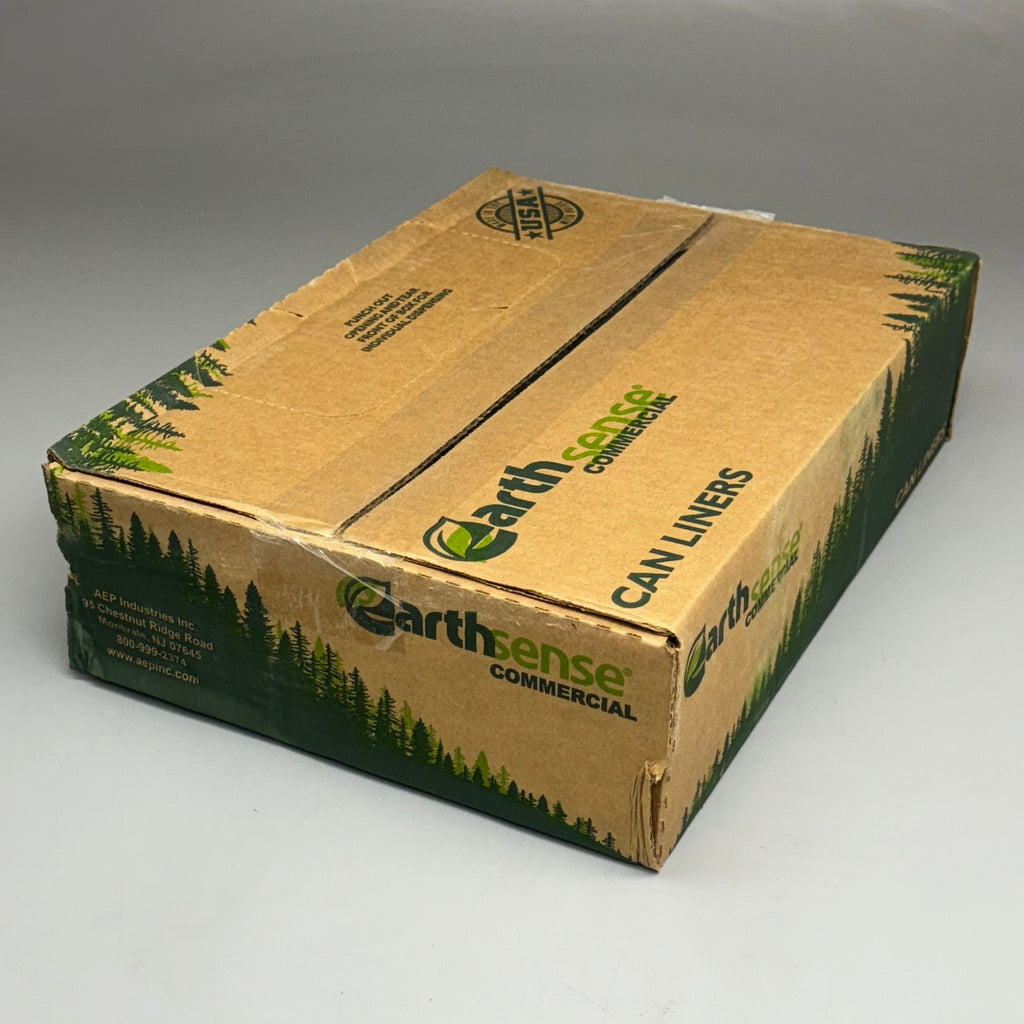 EARTHSENSE (500 PACK) 7-10 Gal Trash Black Bags 24”x 23” RNW2410-538892 Plastic Black