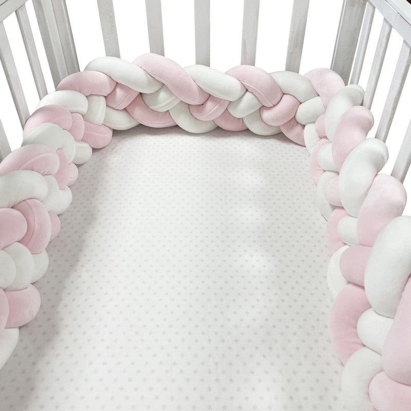 Woven baby bed surround anti-collision strip four strand Fried Dough Twists braid wrapped around the bed surround ins baby child
