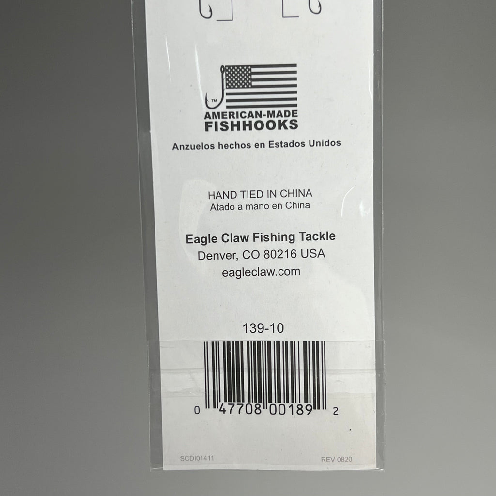 EAGLE CLAW (3 PACK) Versatile Bait Holder Snell Easy Rig Bronze #10 6pc 139-10