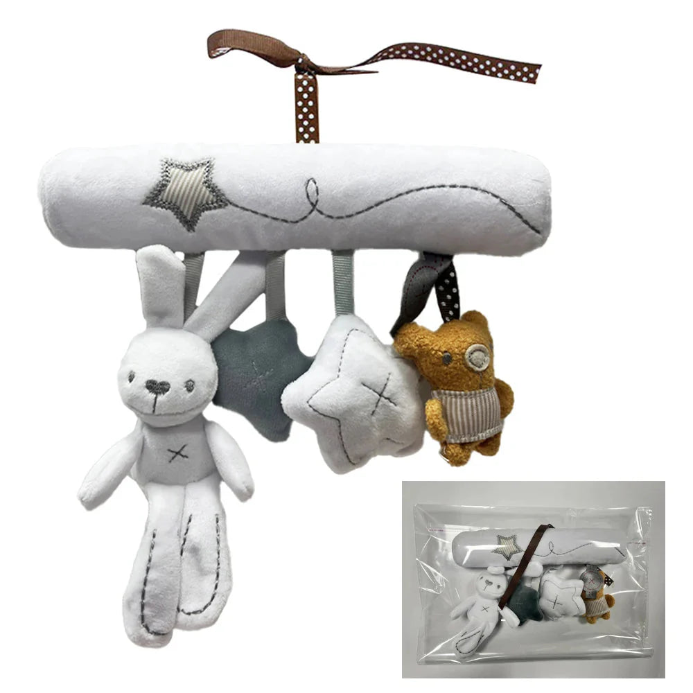 Hanging Rabbit Baby Hand Bell Plush Stroller Toy