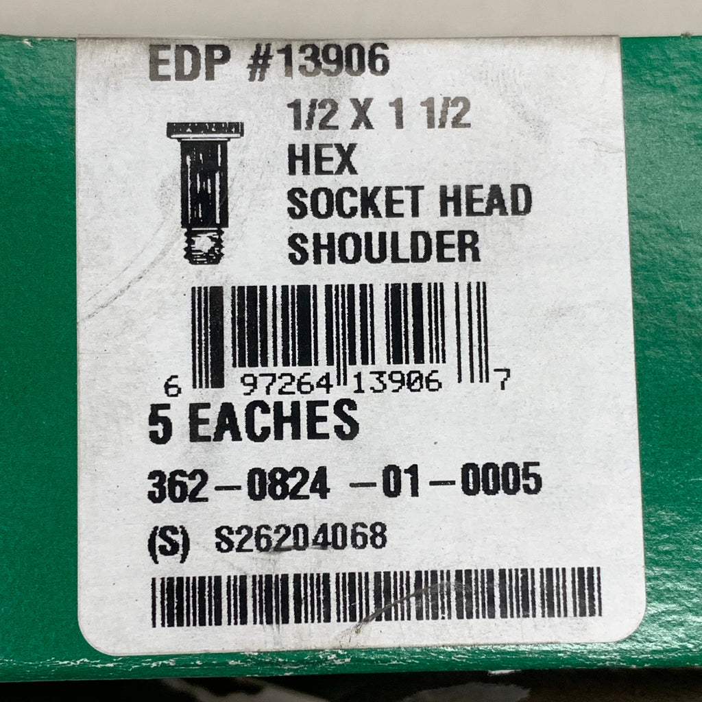 STANLEY (10 SCREWS) 1/2" X 1-1/2" Hex Socket Shoulder Screw Alloy Steel 305812