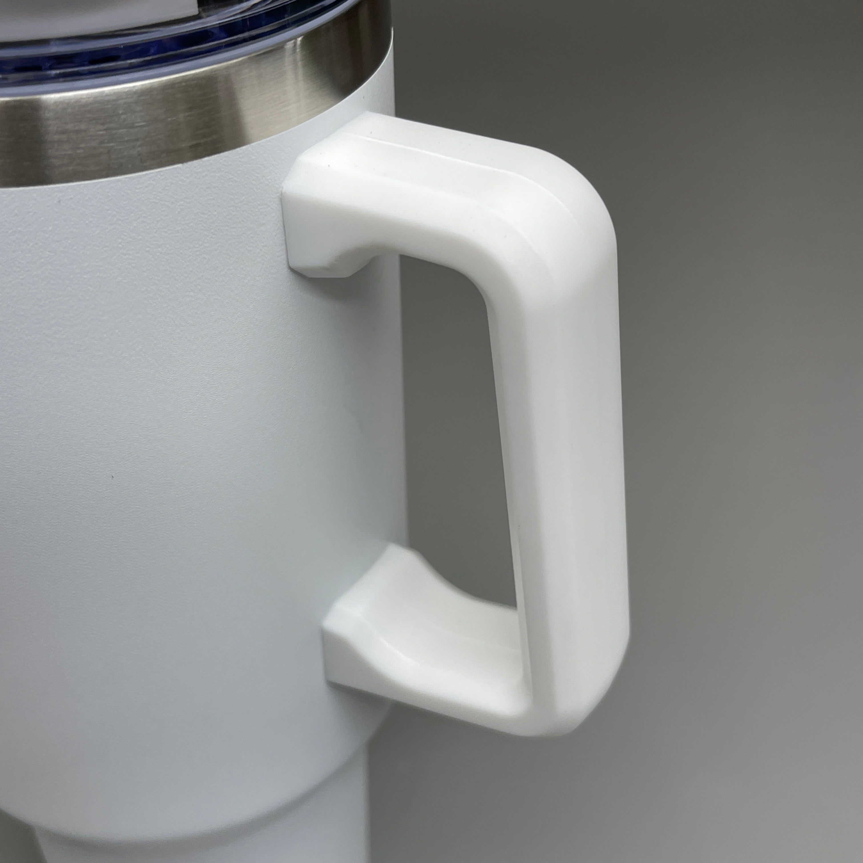 TUMBLER (2 PACK) Insulated Stainless Steel Travel Mug w/ Lid Handle Straw 40 oz White