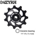 Mountain Bike Transmission Rear Dial Guide Wheel Ceramic Perlin Guide Wheel 11T Tooth Aluminum Alloy Tension Wheel