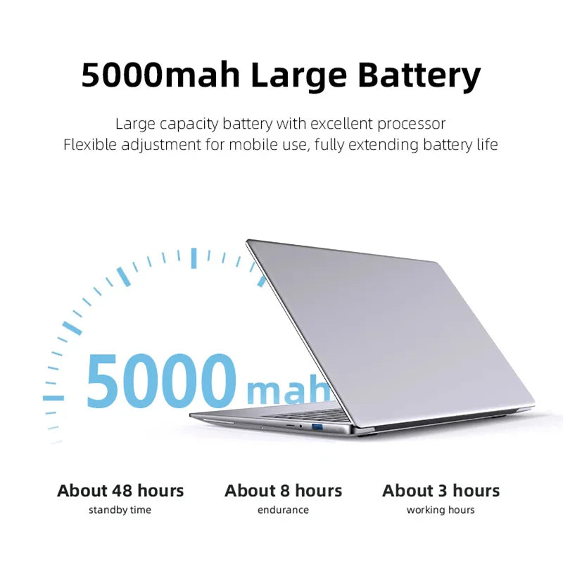 Windows 11 14.1 inch Laptop Computer intel i7 7500U Intel A3950 Laptops 1080P 12GB DDR4 1TB 2TB SSD Portable i7 Laptop Notebook