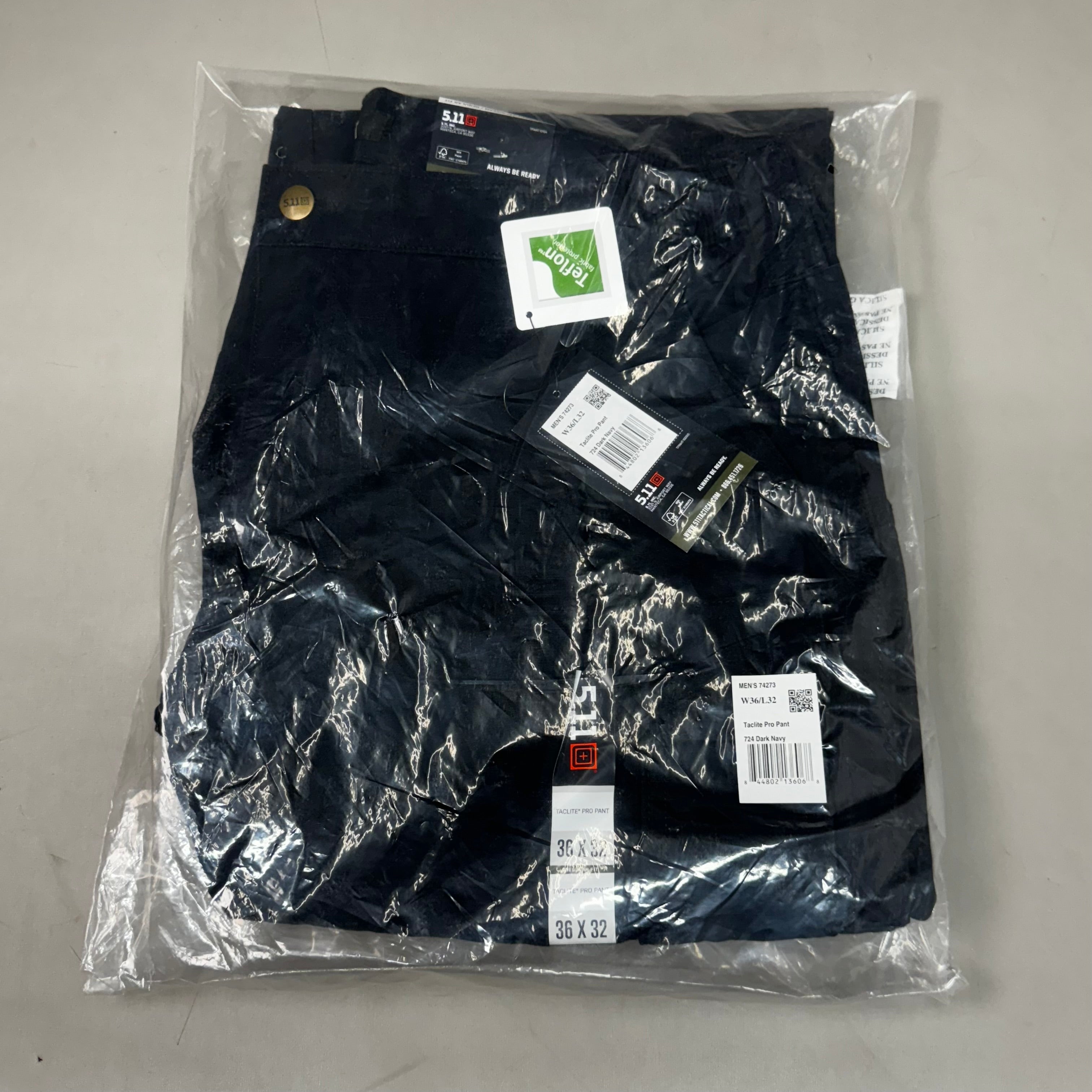5.11 TACTICAL Men's Tactlite Pro Ripstop Pant Sz- 36"W x 32"I Dark navy 74273