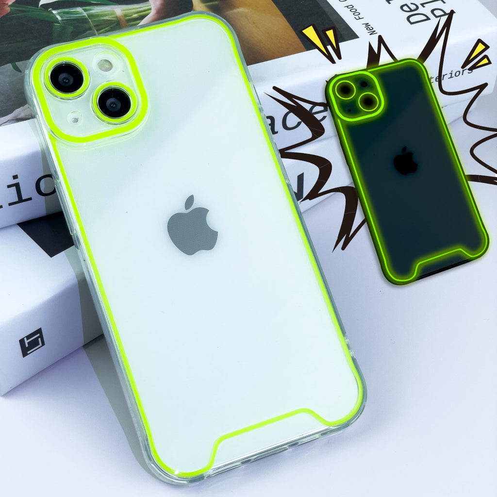 Suitable for iPhone 15 Promax luminous phone case Apple 13/12 transparent material silicone protective case