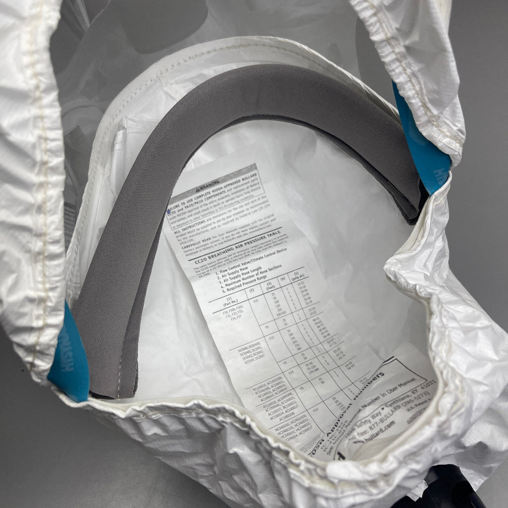 BULLARD (2 PACK) Respirator Hood FacePiece Large 20LFL (for CC20 or PA20/PA30) 8/2011 (New / Old Stock)