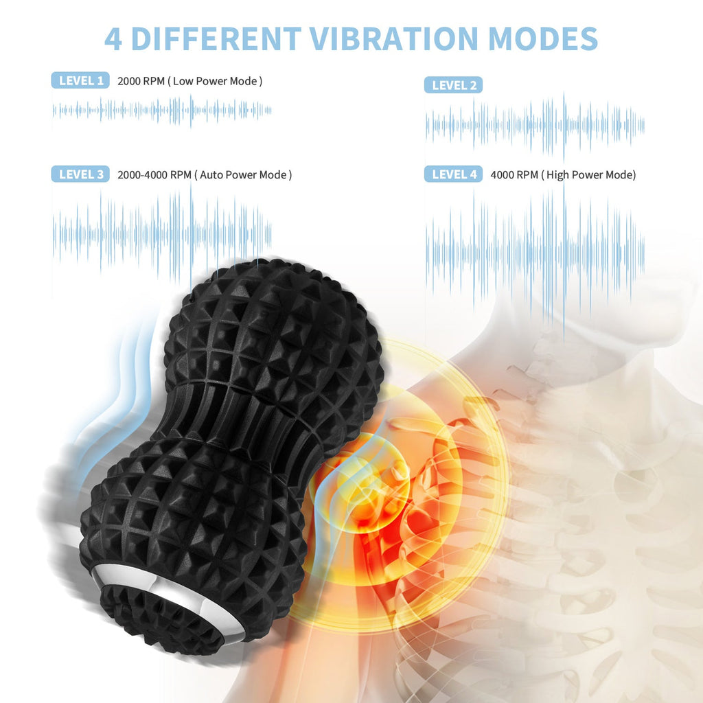 Electric massage peanut ball vibration yoga ball muscle fascia ball silicone ball vibration relaxation ball