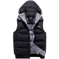 Fashion Sleeveless Jacket 2019 Men Thickening 100% Cotton Vest Hat Hooded Warm Vest Winter Waistcoat Men Casual Windbreaker