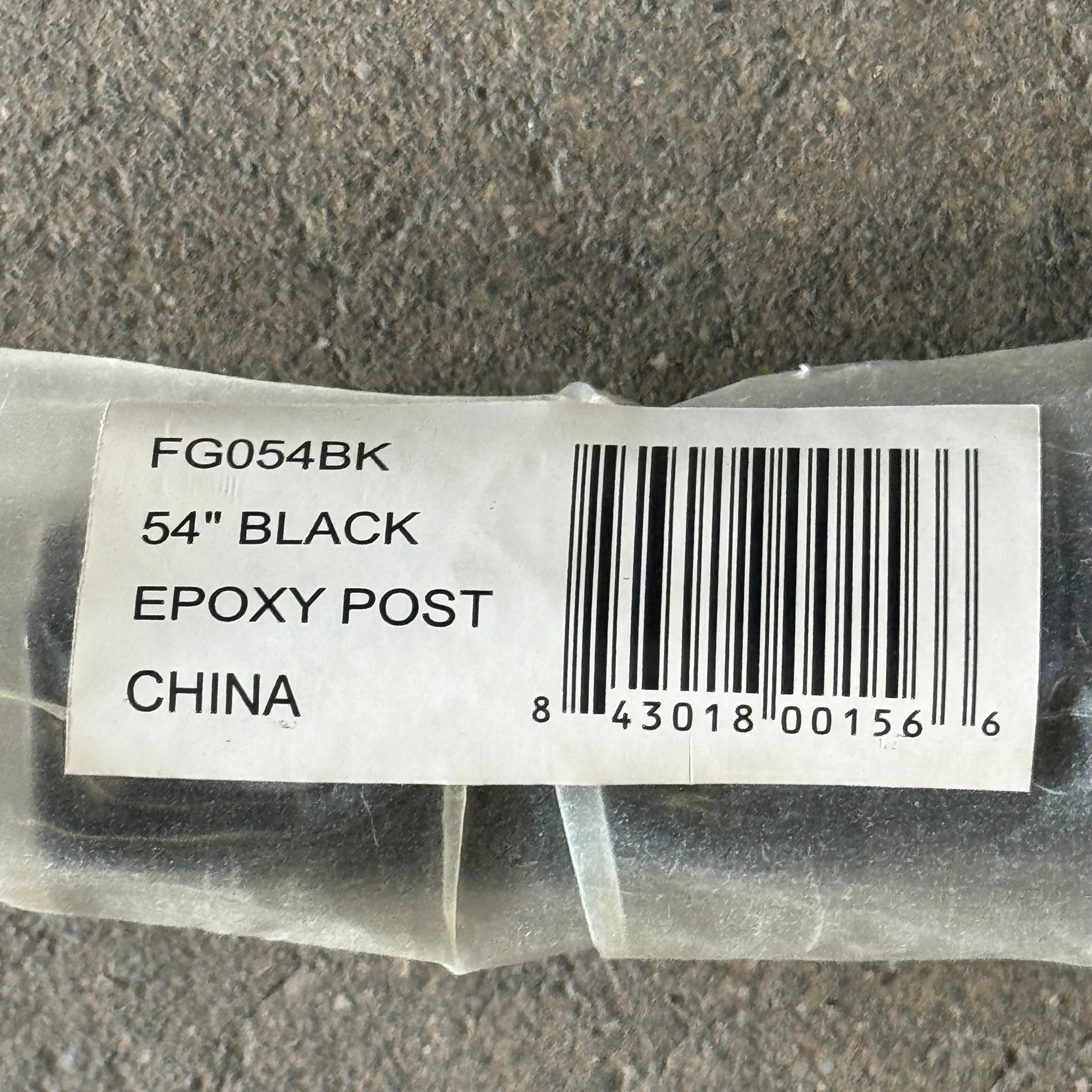FOCUS FOODSERVICE (4 Pack) 54" Black Epoxy Posts FG054BK