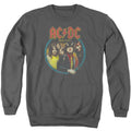 AC/DC Highway To Hell Mens Crewneck Sweatshirt Charcoal