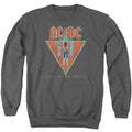 AC/DC Flick Of The Switch Mens Crewneck Sweatshirt Charcoal