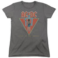 AC/DC Flick Of The Switch Womens T Shirt Charcoal