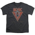 AC/DC Flick Of The Switch Kids Youth T Shirt Charcoal